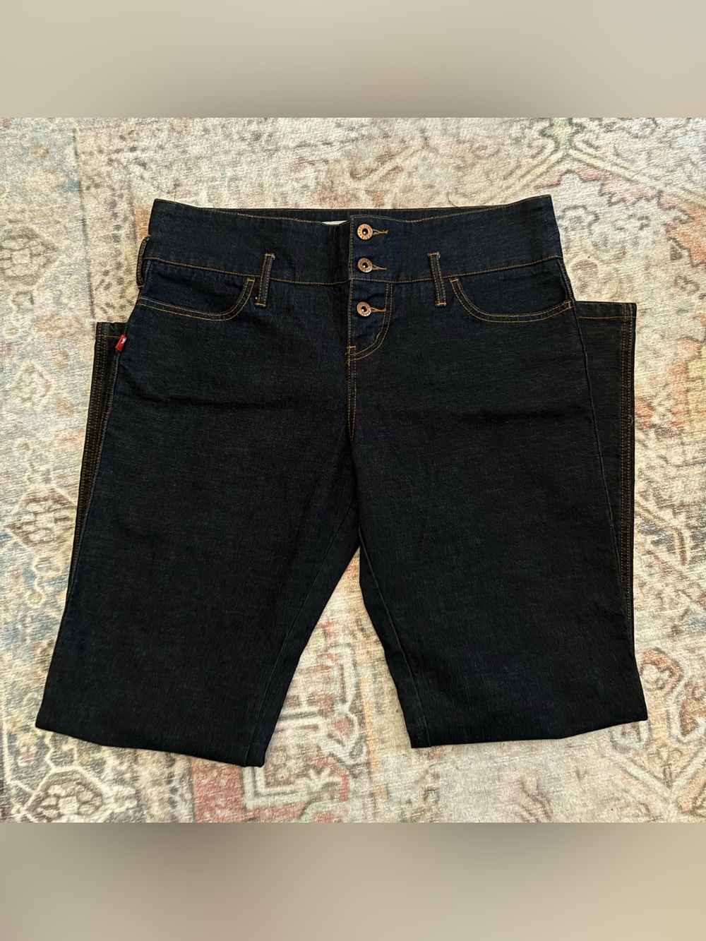 Y2K Parasuco diamond dark wash mid rise jeans